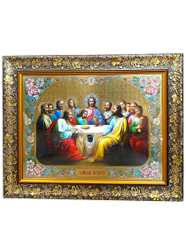 Икона «Тайная Вечеря» (багетная рамка) 40/50см