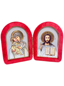 Бархатный складень, глухой лик (арка) 8/10см