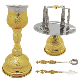 ЕВХАРИСТИЧЕСКИЙ НАБОР 250мл Позолота Греция (1270G)