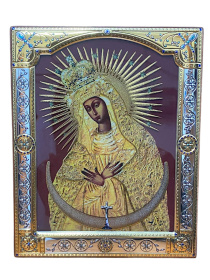 Икона ОСТРОБРАМСКАЯ Божья Матерь (стекло) 16/21 см