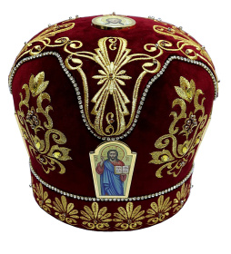 Митра, бархат, бордо 58р
