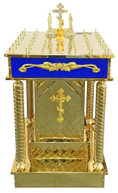 ПАНИХИДНЫЙ СТОЛ на 54 свечи ↕92см ↔70 ↕70см  Булат Бархат Сусальне золото