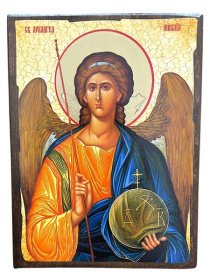 Михаил Архистратиг Дерево Литография ↕30см ↔40см