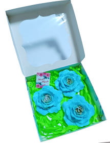 Мыло ручной работы набор "Снежные розы" 3шт