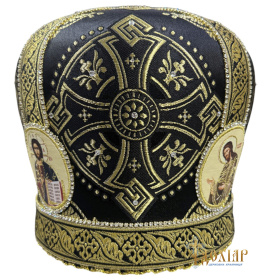 Митра парча Т (черный с золотом) 56р