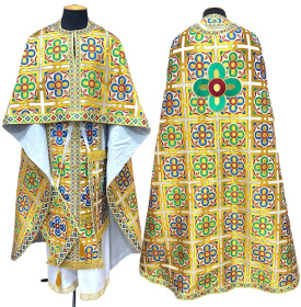 Облачение греческого кроя парча Греция (разноцветие) 56/150
