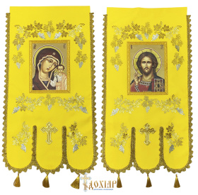 Хоругви тканевые, вышитые, габардин (виноград) 60/120