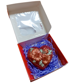 Мыло ручной работы набор "Сердечко с фиалкой" 80г