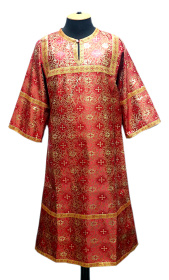 Стихарь детский, парча-атлас Индонезия (красный) 100 см