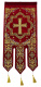 Хоругви красные, бархат, вышивка (иконы вышивка) 60/120 см