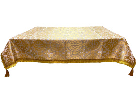 Скатерть на престол белое золото, парча Т 130/140