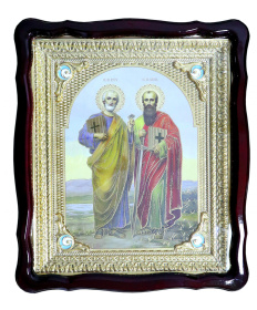 Икона Петр и Павел Святые Апостолы  полуриза 42/48 см