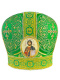 Митра парча (зеленый с золотом, иконы холст) 58р