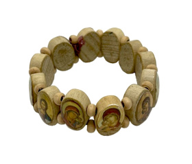 Браслет деревянный с иконками