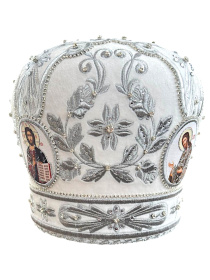 Митра, бархат (вышивка розочка) 57р