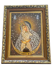 Остробрамская икона Божией Матери (янтарь) 30/38 см