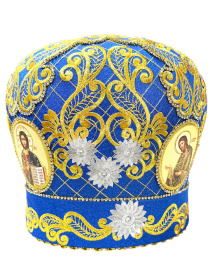Митра иерейская вышивка на парче (Царская) 58р