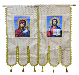 Хоругви тканевые, парча Т 60/120 (мелкий крест)