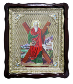 Андрей Первозванный полуриза с эмалью 42/48 см