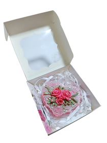 Мыло ручной работы "Сердечко в кружеве" 80г