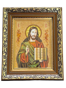 Икона Вседержитель (янтарь) 25/30 см