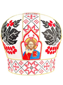 Митра иерейская вышивка на парче  (калина) 58р