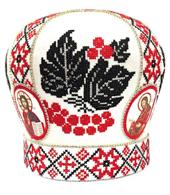 Митра иерейская вышивка на парче  (калина) 55р