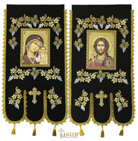 Хоругви тканевые, вышитые, габардин (виноград) 60/120