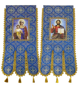 Хоругви тканевые, парча Т (иконы на холсте) 60/120
