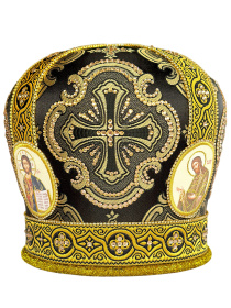 Митра парча Т (черный с золотом) 60р