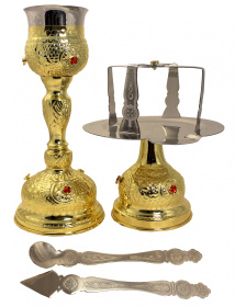 Евхаристический набор 0,250 л. №02 (1003-02, Греция, позолота)