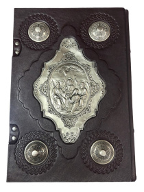 Напрестольное Евангелие (накладки серебрение, оклад кожа) укр. язык