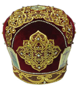 Митра, бархат, бордо (вышивка) 58р