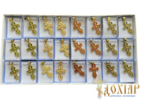 Крест нательный в пластиковой коробочке в ассортименте