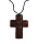 Крестик кожанный на шнурочке 3/4 см