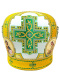 Митра парча  (зеленый с золотом, иконы холст) 59,5р