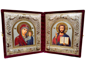 Вседержитель Казанская (павлины,бархат) 23/26