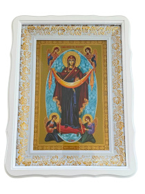 Покров Пресвятой Богородицы (багет виноград) 30/40 см