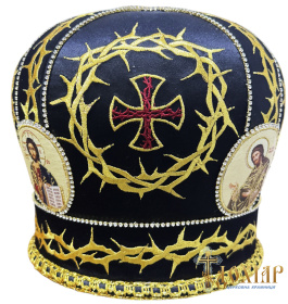 Митра атлас Терновый венец (черное золото) 57р