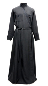 Подрясник греческий, костюмная ткань, черный (крест) 52 р.