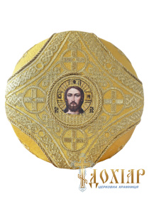 Митра парча Т( желтый с золотом) 55р