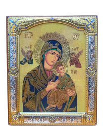 Икона СТРАСНАЯ Божья Матерь (стекло) 11/14 см