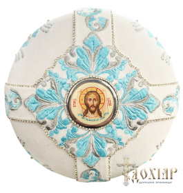 Митра, бархат (вышивка голубая) 57р