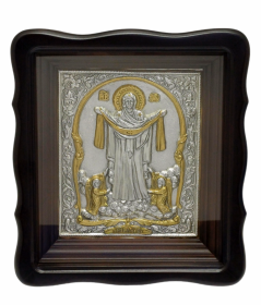 Икона Покров Пресвятой Богородицы (гальваника) 20/23
