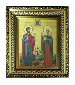Святые мученики Адриан и Наталия (печать на холсте) 23/26