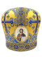 Митра парча Греция (желто-синяя)  56р