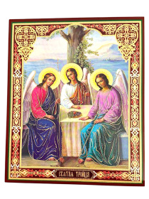 Литография иконы св. ТРОИЦА СТАРОЗАВЕТНАЯ 20/24 см