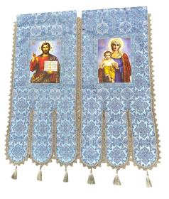 Хоругви тканевые, парча Т (иконы на холсте) 55/120 см