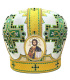 Митра парча  (зеленый с золотом, иконы холст) 63р