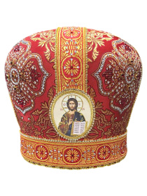 Митра парча Т (красное золото) 56 р